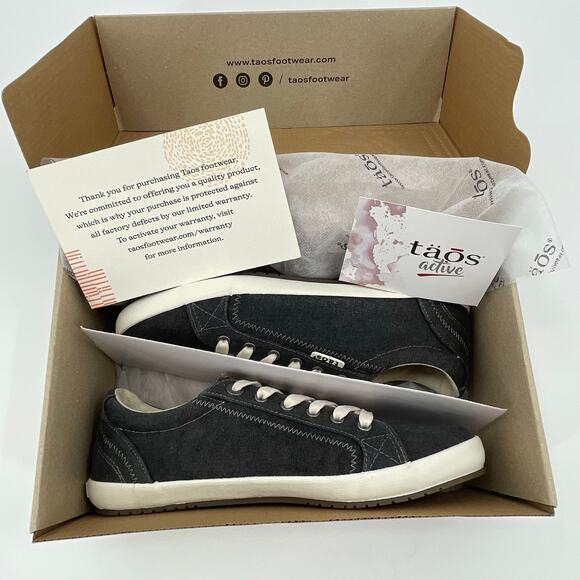 Taos Active Women's “Star” Canvas Sneakers Charcoal NIB Sz. 9.5M ** Runs Small** - Picture 9 of 13